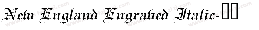 New England Engraved Italic字体转换